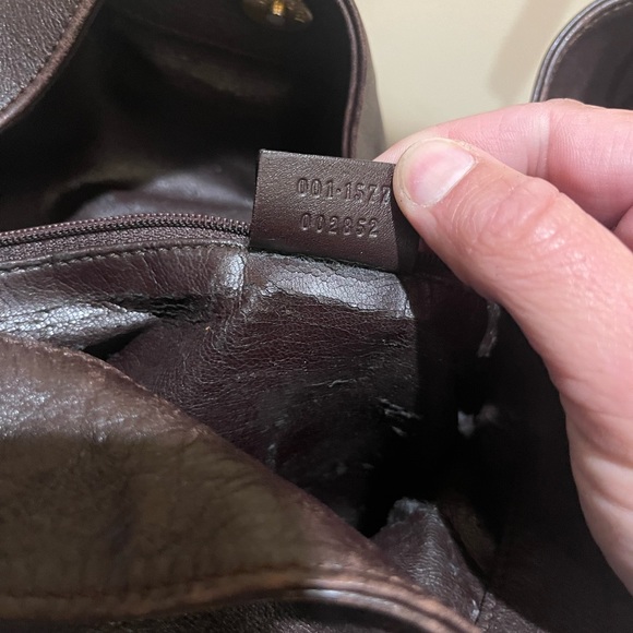 Vintage Gucci Leather Bamboo Top Handle Xl Crossbody Bag - Picture 15 of 16